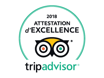 Attestation d'excellence TripAdvisor 2018